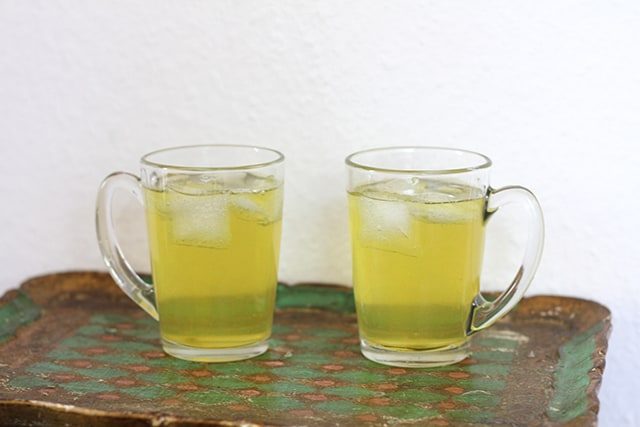 Gesunder Eistee Rezept Grüner Tee Sencha Zitrone Limette
