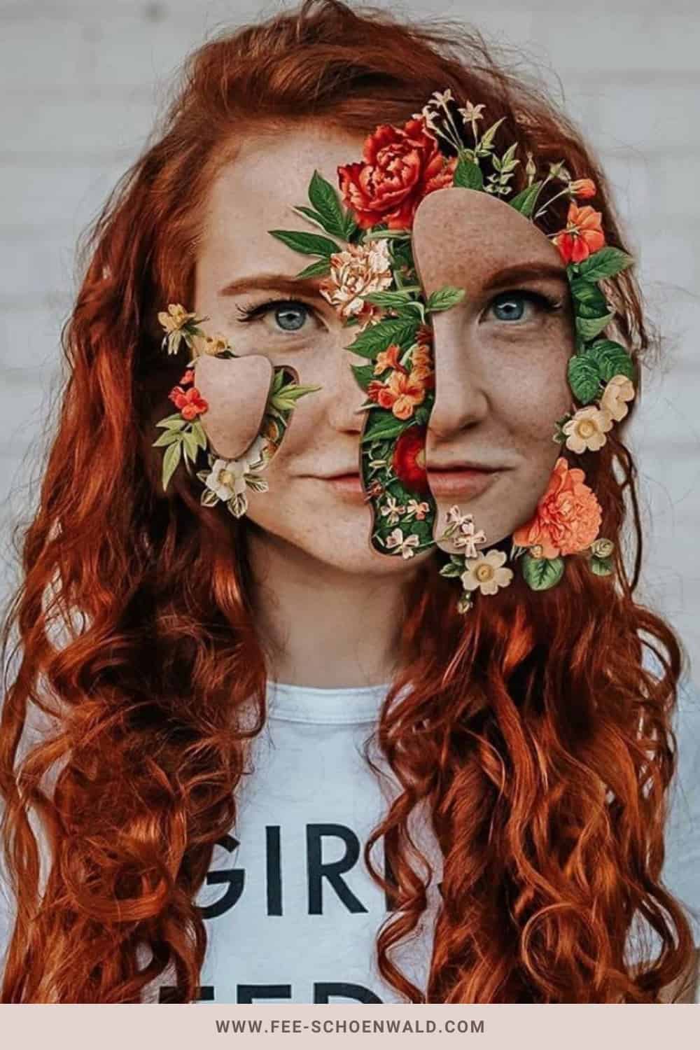 Fotoidee Blumen Gesicht Fee Schoenwald